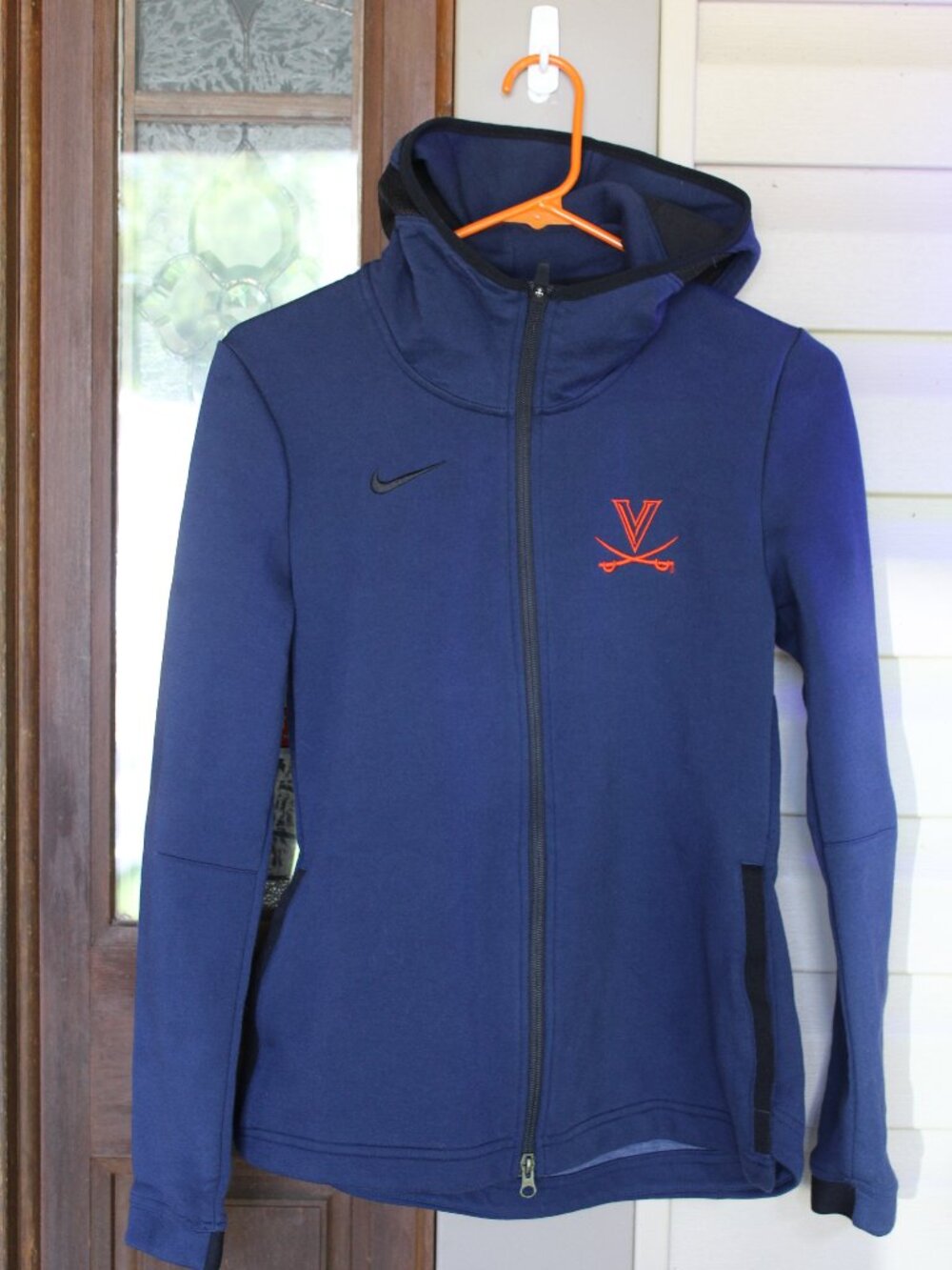 Nike Dri-Fit University Of Virginia Cavaliers Hooded Jacket S Blue